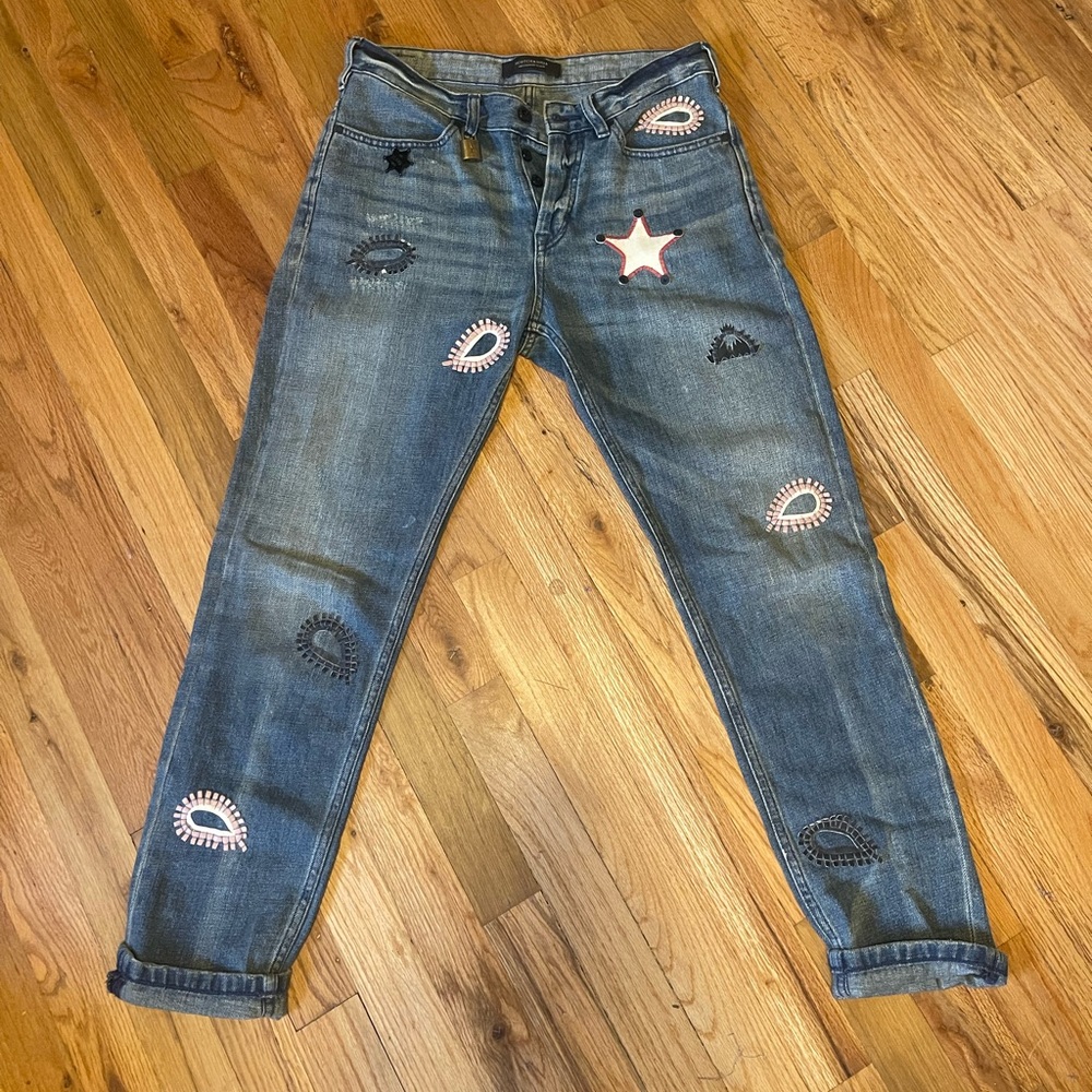 Scotch & Soda Boyfriend Patch Jeans- Size 26